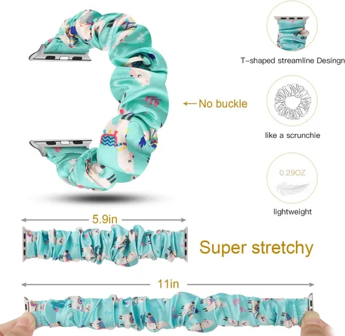 Miniatura 2 de Correas para mujer compatibles con Apple Watch Band de 1.5, 1.57, 1.65 y 1.73 pulgadas, lindo diseño estampado, pulseras de repuesto para iWatch