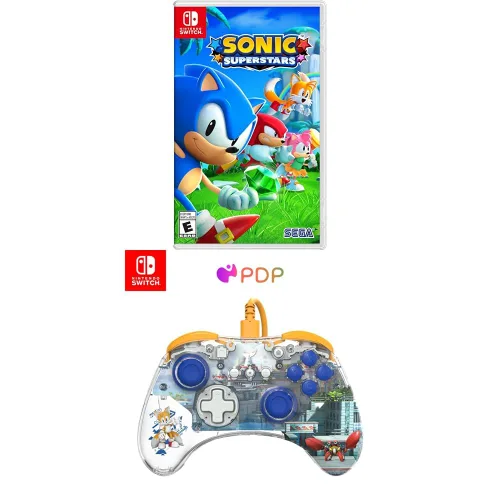 Sonic Superstars + Tails REALMz Pro Controller Nintendo Switch.
