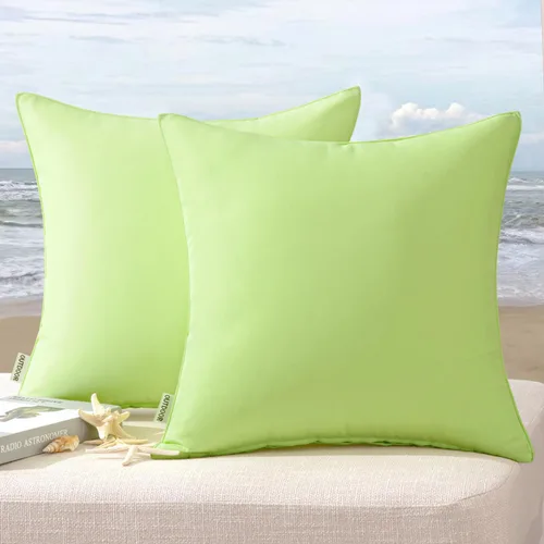 Miniatura 38 de MIULEE - Juego de 2 fundas de almohadas decorativas para exteriores, impermeables, cuadradas, para jardín, para cenador de primavera, tienda de Negro