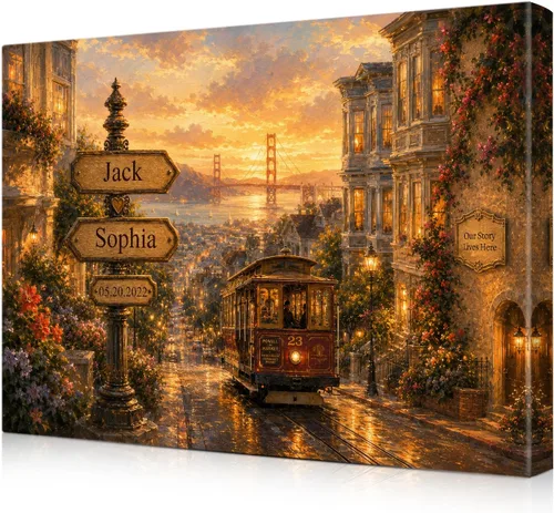 Miniatura 156 de IPIC - Personalized Framed Canvas with Custom Street Sign in Boston Personalized Street Signs with Names, Custom Canvas Print, Boston Sunset