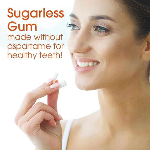 Miniatura 6 de Evergreen Sweets Chicle – Tarro de 100 piezas – Chicle de fruta natural hecho con xilitol y stevia – Sin azúcar, sin aspartamo y vegano, paquete de 3
