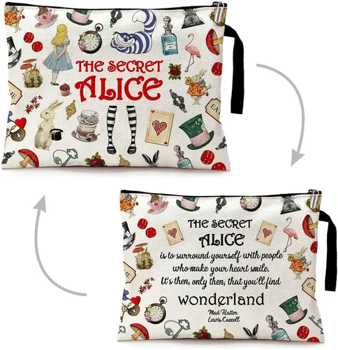 Miniatura 7 de ZHANTUONE Wonderland Theme - Bolsas de viaje para cosméticos, bolsas plegables y bolsas de cosméticos para almacenamiento de gran capacidad, regalos