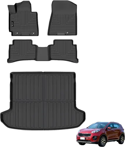 Miniatura 25 de Alfombrillas para Toyota Camry 2011-2017, primera y 2da fila, forro de carga TPE para todo tipo de clima, alfombrillas de coche para accesorios Camry