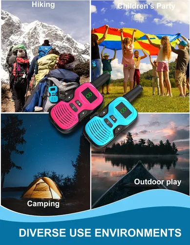 Miniatura 5 de 2 piezas de walkie talkies para niños: juguetes al aire libre para niños de 3, 4, 5, 6, 7, 8, 9, 10, 11, 12 años, regalos de cumpleaños para niños