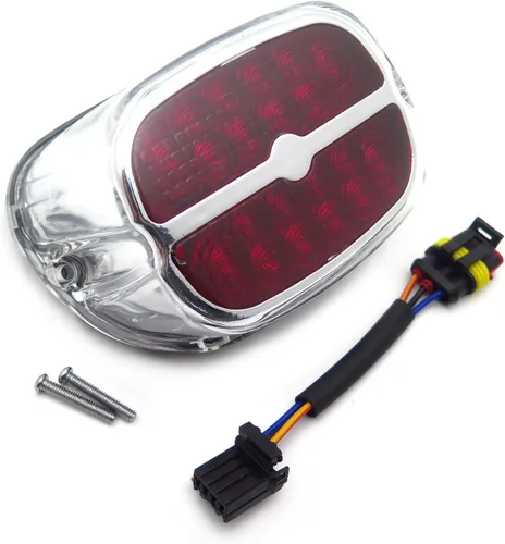 Luces de freno traseras SMT-RED compatibles con lente transparente XL Harley Dyna Sportster 1999 y posteriores [B075VLXQ7V]