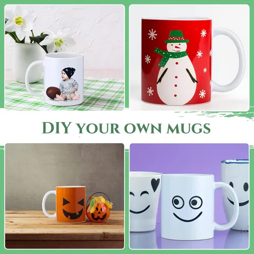 Miniatura 7 de Irenare Paquete de 30 tazas de sublimación a granel para regalos de graduación, tazas de café de sublimación de 11 onzas, taza blanca