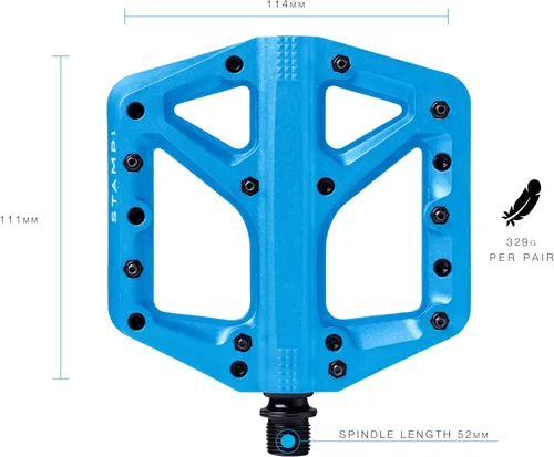 Miniatura 2 de Crankbrothers Stamp Pedales Planos MTB - Pedales de Bicicleta Ligeros, Versátiles y Duraderos de Tamaño Específico Turquesa