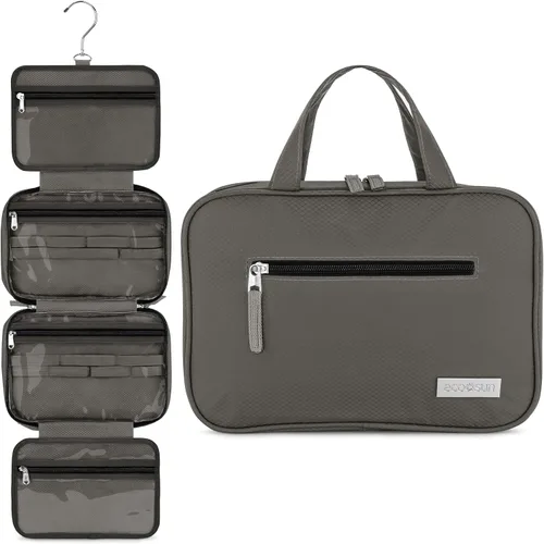 Miniatura 8 de Eco Sun - Neceser de viaje colgante — Diseñado en Hawái — Organizador de viaje resistente al agua para accesorios de baño, Colgar
