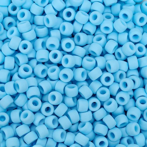 Miniatura 6 de 300 piezas de cuentas de pony de silicona para trenzar el cabello, colores negros 6 * 9 mm cuentas de kandi suaves para hacer pulseras, bolígrafos