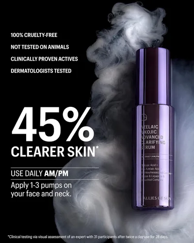 Miniatura 8 de Allies of Skin Suero aclarante facial azelaico y kójico Clínicamente probado para piel propensa al acné y a las imperfecciones 10% ácido