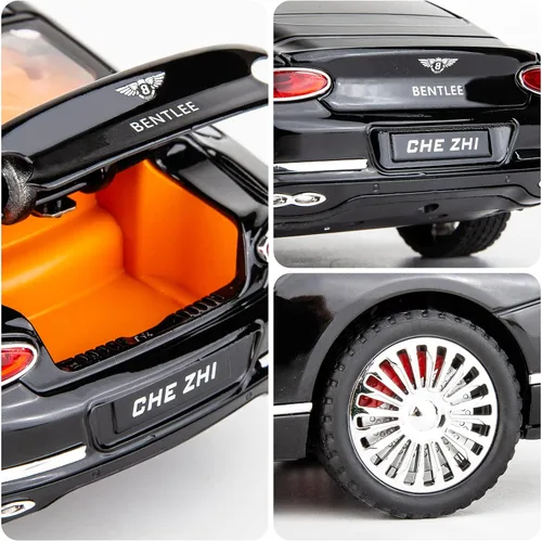 Miniatura 5 de WAKAKAC Compatible con Bentley Continental GT modelo 1/24, auto de juguete de aleación fundido a presión, vehículos coleccionables de juguete