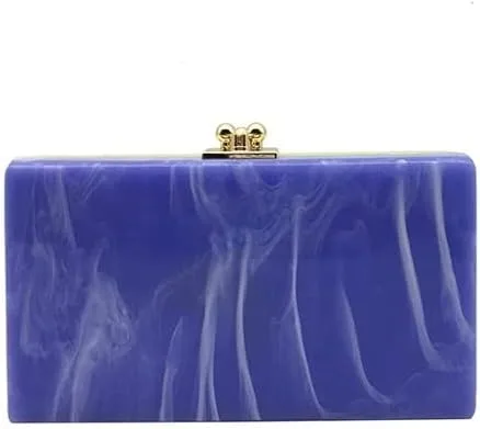 Miniatura 4 de CZDYUF - Bolso de noche de acrílico con cadena mixta de perlas, bolso de mano para boda, fiesta