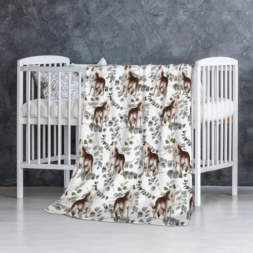 Miniatura 11 de Manta de bebé de hojas de lobo, manta súper suave para niños y niñas, regalos para recién nacidos, acogedora manta de recepción de bebé, manta