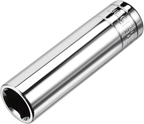 Miniatura 9 de uxcell 1/2 pulgada Drive 0.315 in 6-Point Deep Socket, métrico, Cr-V (pulido)