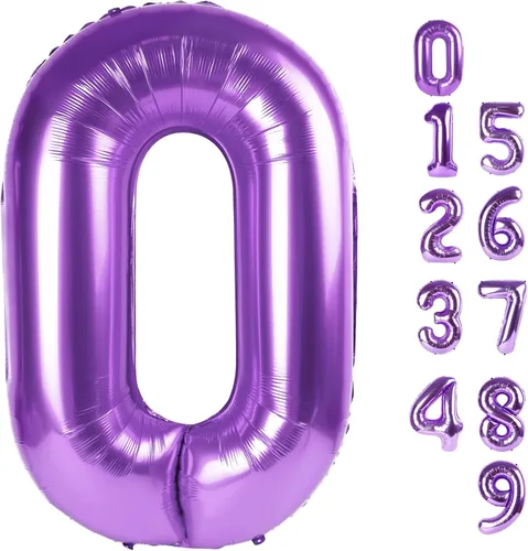 Miniatura 240 de Globos de números de 5 globos de 40 pulgadas, decoraciones de cumpleaños azules para niños y niñas, globos de números azul marino grandes