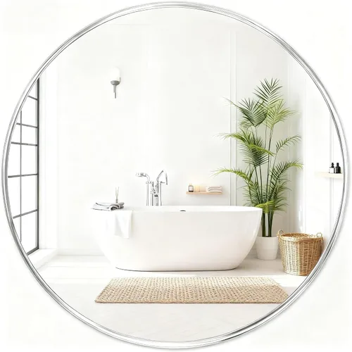 Miniatura 9 de Fabuday Espejo circular negro para pared de 20 pulgadas, espejos redondos para baño, entrada, sala de estar, pasillo, decoración de dormitorio