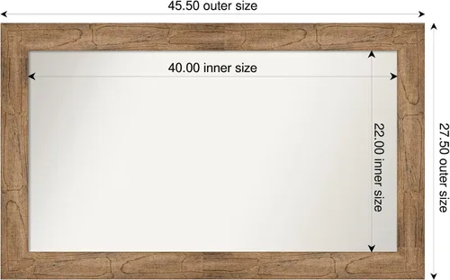 Miniatura 3 de Amanti Art Espejo personalizado, espejo de baño marrón búho, espejo de pared o espejo de tocador de baño sobre el fregadero (27.5 x 45.5 pulgadas)