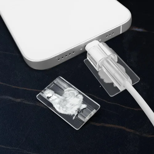 Miniatura 4 de FINCIBO Juego de 2 fundas protectoras para el cabezal de carga de cables, protectores de cable de carga, bonitos protectores de cable para cable