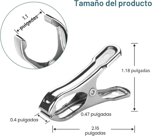 Miniatura 2 de 40 piezas de clips de jardín, abrazaderas de acero inoxidable resistentes para invernadero, clips para malla de invernadero, tienen un agarre fuerte