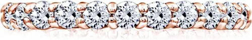 Miniatura 15 de Amazon Essentials Anillo de plata de ley chapada en platino o oro con circonita cúbica redonda de elementos infinitos