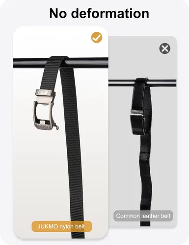 Miniatura 5 de JUKMO Cinturón de trinquete para hombre, cinturón táctico de nailon con hebilla deslizante automática, ribete ajustable para adaptarse