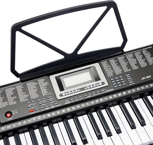 Miniatura 4 de Amazon Basics Piano de teclado eléctrico con 61 teclas, altavoces integrados, canciones para aprender, color negro