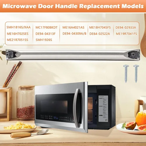 Miniatura 5 de Repuesto ME16A4021AS para manija de puerta de microondas Samsung SMH1816S MC17F808KDT SMH1926S ME18H704SFS DE94-02933A ME16H702SES DE94-04313F