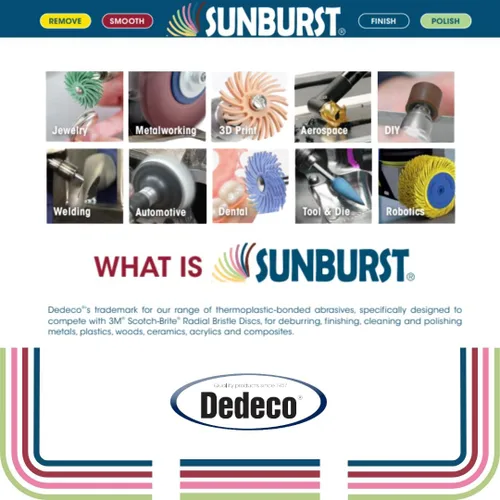 Miniatura 4 de Dedeco Sunburst - Discos de cerdas radiales curvados de 3/4 pulgadas, eje de 1/16 pulgadas, kit surtido, 86 piezas en total para limpieza