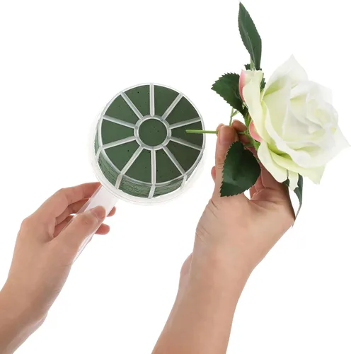 Miniatura 5 de Yardwe 2 soportes de espuma para ramo de boda para flores frescas, soporte para ramo de novia con agarre cómodo para bodas y arreglos florales