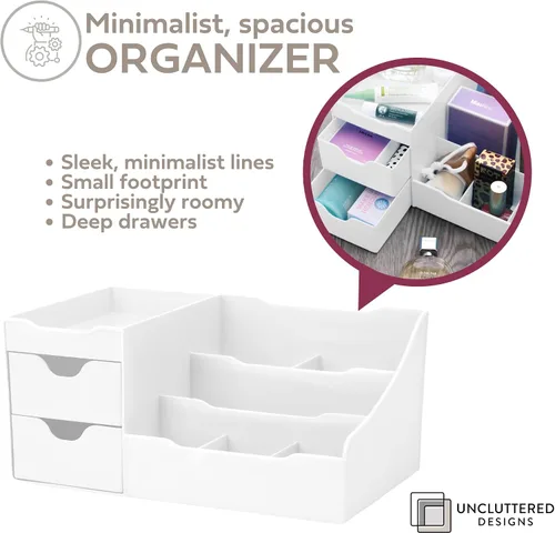 Miniatura 4 de Despejado diseños Maquillaje Organizador con cajones