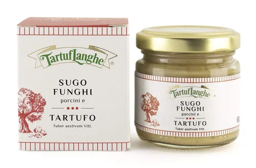 Crema de trufas Blanco y Porcini hongos Crema di Funghi con Tartufi