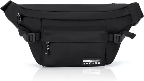 Riñoneras para hombres y mujeres, bolsa de cintura cruzada delgada, bolsa antirrobo para viajar y entrenar (Negro-02, S)