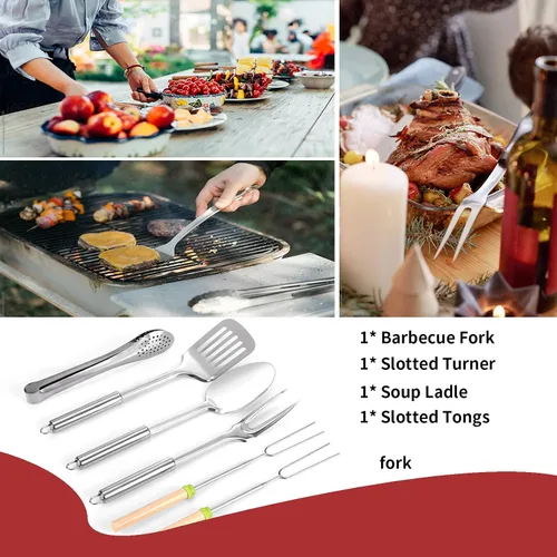 Miniatura 5 de Juego de utensilios de cocina portátil para acampar de 27 piezas, kit de utensilios de cocina de acero inoxidable para cocinar y asar al aire libre