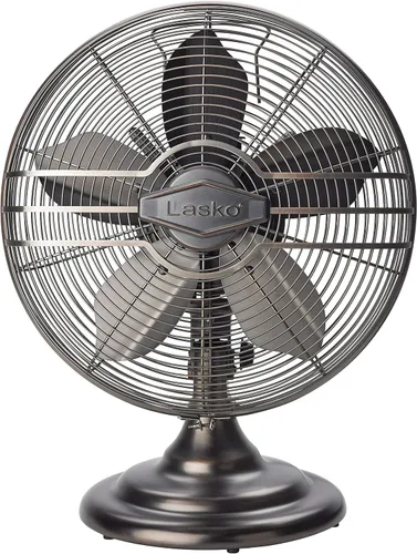 Miniatura 7 de Lasko Ventilador de mesa oscilante, portátil, 3 velocidades silenciosas, para dormitorio, cocina y oficina, 17 pulgadas, bronce, R12210