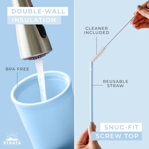 Miniatura 3 de Vasos con tapas de 22 oz de acrílico de color para llevar de viaje, tazas de viaje con tapas y pajitas