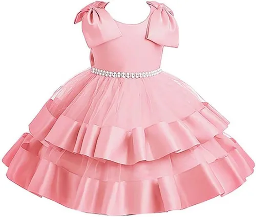 WEONEDREAM Vestido de niña de las flores para bebé con sombrero, fiesta para niños, boda, concurso de belleza, para ocasiones especiales