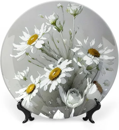 Miniatura 10 de Platos decorativos, placa de cerámica con diseño de tortuga, vida marina, placa tambaleante con soporte de exhibición, decoración del hogar