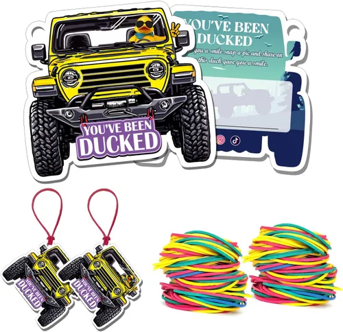 Miniatura 12 de You've Been Ducked - Tarjeta de juego, tarjeta de juego para Jeep o SUV, etiquetas de pato, pato de goma para etiquetas, diseño de automóvil de 4 4