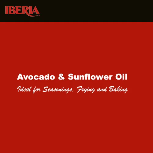 Miniatura 3 de Iberia Aceite de aguacate y girasol (1.5 litros) para cocinar a alta temperatura, freír, hornear, salsas caseras, aderezos y adobos, 51 onzas