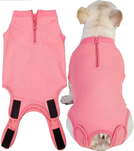 Miniatura 24 de Traje de Recuperación Wabdhaly para Perros, Traje de Cone de Perro con Cremallera Alternativa para Cirugía de Esterilización Femenina, Traje