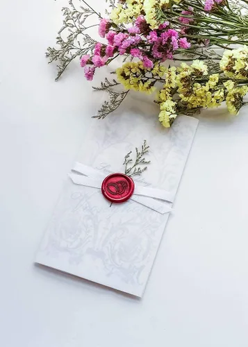 Miniatura 2 de 2 anillos de boda sello de cera con mango de palisandro, decoración en invitaciones, correos, selladores de sobres, cartas, tarjetas, embalajes