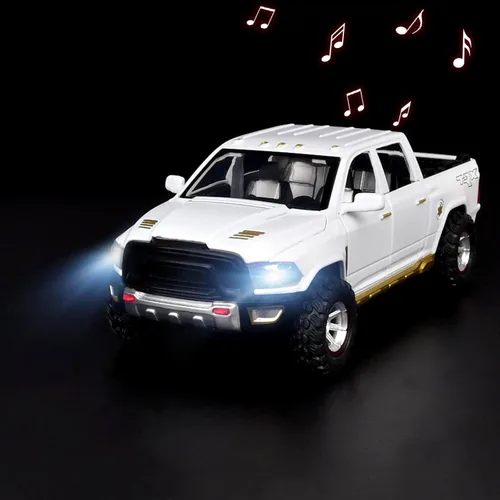 Miniatura 7 de Camioneta de juguete para niños de 4 a 7 años, modelo de metal fundido a presión, camiones de juguete con puertas abiertas, autos de juguete