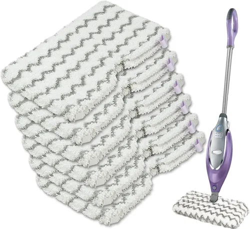 Paquete de 6 almohadillas de repuesto para trapeador de vapor compatibles con Shark Steam Pocket Mop S3501 S3550 S3601 S3801 S3901 SE450 S3601D