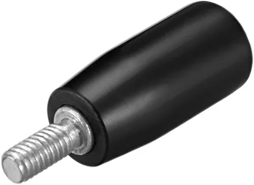 Miniatura 7 de uxcell Vástago roscado macho giratorio de la manija M5 de la máquina del volante para la fresadora