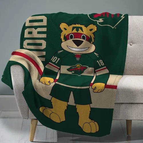 Miniatura 30 de Sleep Squad Anaheim Ducks Wild Wing Mascot - Manta de felpa Raschel de 60 x 80 pulgadas, una manta de mascota de la NHL