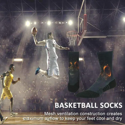 Miniatura 5 de HUSO Calcetines de ciclismo para hombres y mujeres, calcetines novedosos para ciclismo, divertidos, correr, baloncesto, atletismo, calcetines de 3