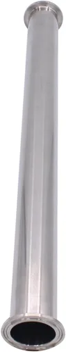 Miniatura 2 de Dernord - Tubo de bobina sanitaria con extremos de abrazadera, tubo redondo liso de acero inoxidable 304 con abrazadera triple de 3.81 cm