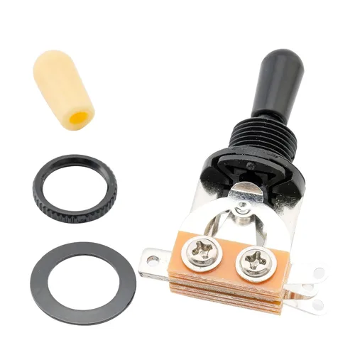 Miniatura 7 de Musiclily Interruptor de palanca métrico de 3 vías para guitarra eléctrica Epiphone Les Paul, parte superior negra con punta negra