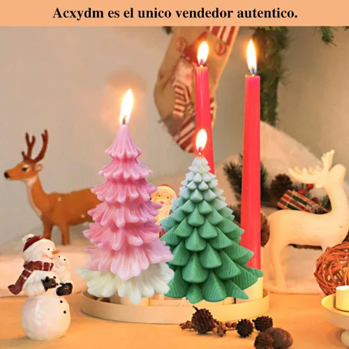 Miniatura 3 de Kit de 4 moldes de silicona para árbol de Navidad, moldes de resina y cera para velas de jabón