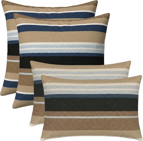 Miniatura 12 de RSH DECOR: Sunbrella Lumbar & Square Pillows Set of 4 20" x 12" & 17" x 17" Water & Fade-Resistant Fabric Outdoor Throw Pillows for Patio